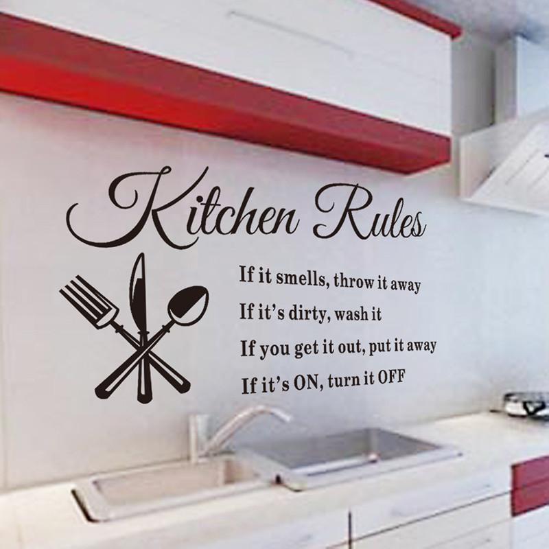 "Kitchen Rules" Vinyl Wall Stickers