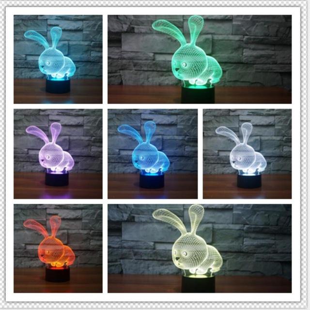 3D Rabbit LED Nightlight