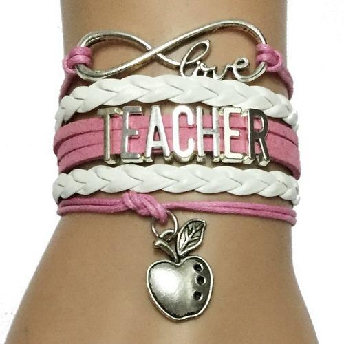 "Teacher" Leather Wrist Bracelet