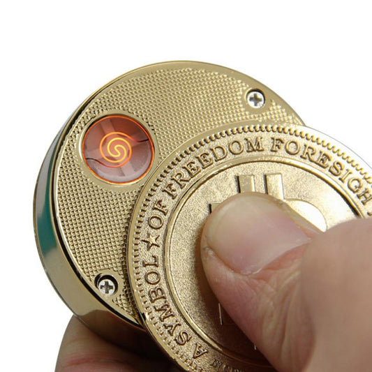 Novelty Bitcoin Electronic USB Lighters