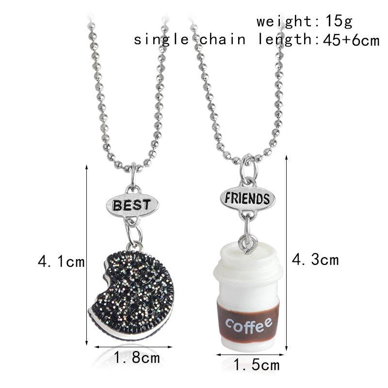 Oreo & Coffee Best Friends Necklace