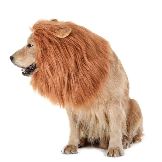 Dog Lion Mane - Realistic & Funny Lion Mane for Dogs - Complementary Lion Mane for Dog Costumes - Lion Wig for Medium to Large Sized Dogs Lion Mane Wig for Dogs - Halloween