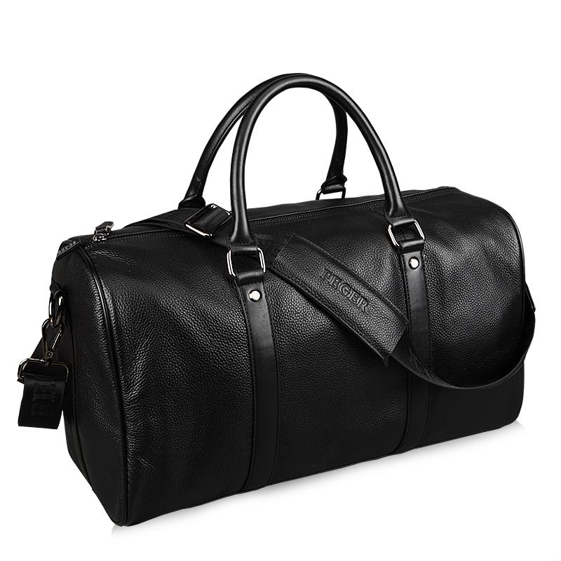 International Traveler Premium Leather Duffle Bag