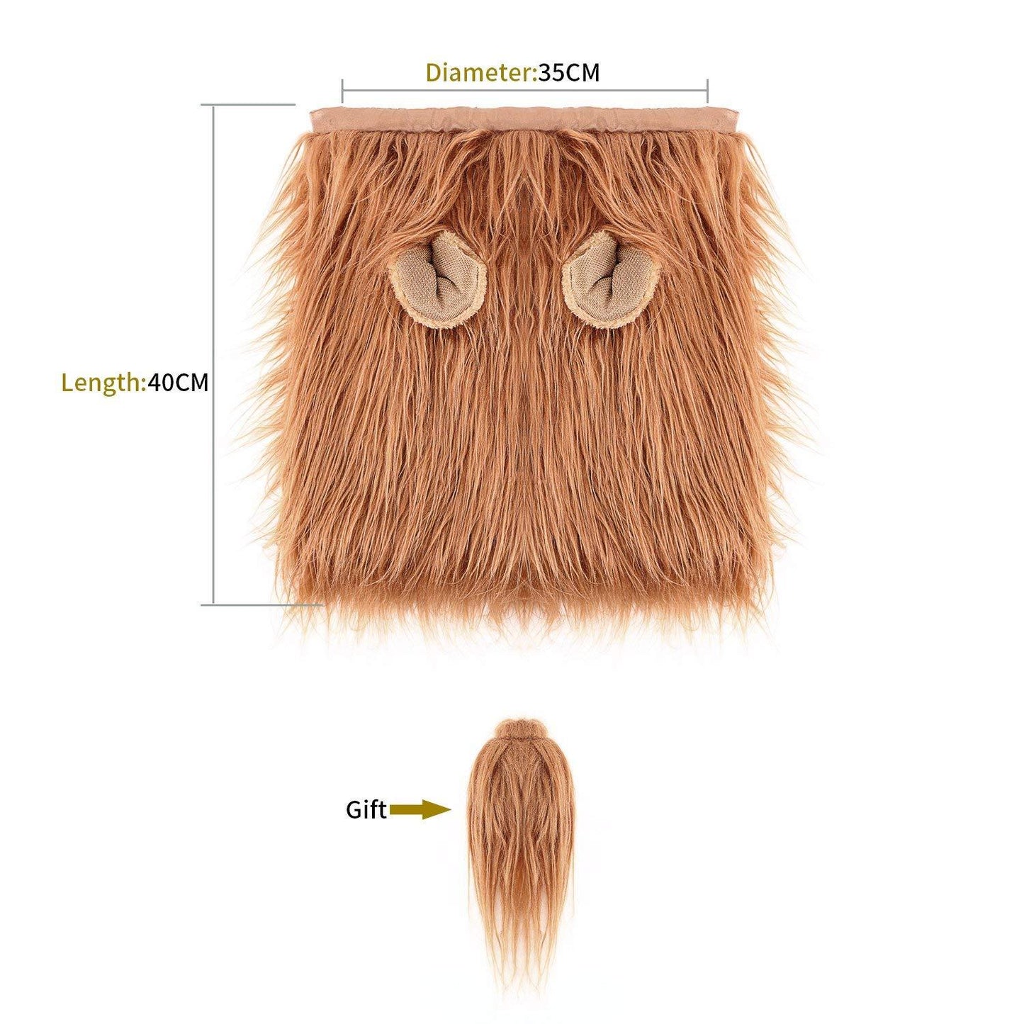 Dog Lion Mane - Realistic & Funny Lion Mane for Dogs - Complementary Lion Mane for Dog Costumes - Lion Wig for Medium to Large Sized Dogs Lion Mane Wig for Dogs - Halloween