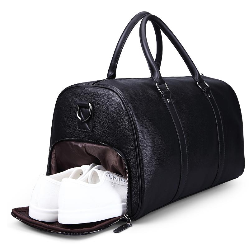 International Traveler Premium Leather Duffle Bag