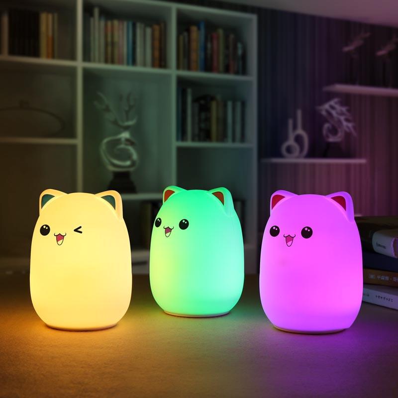Color Cat Night Lights