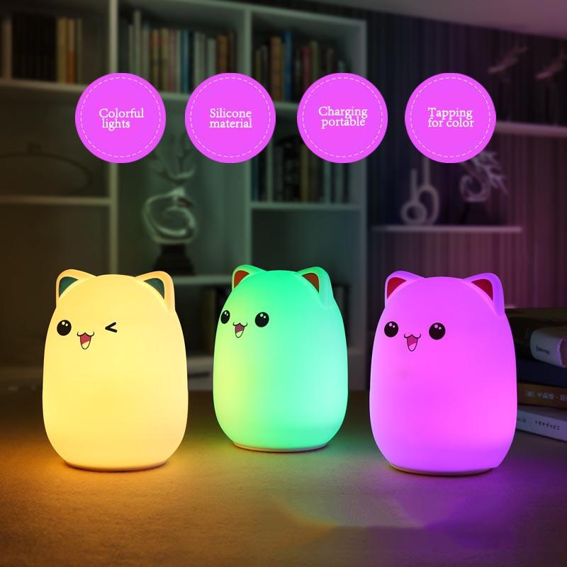 Color Cat Night Lights