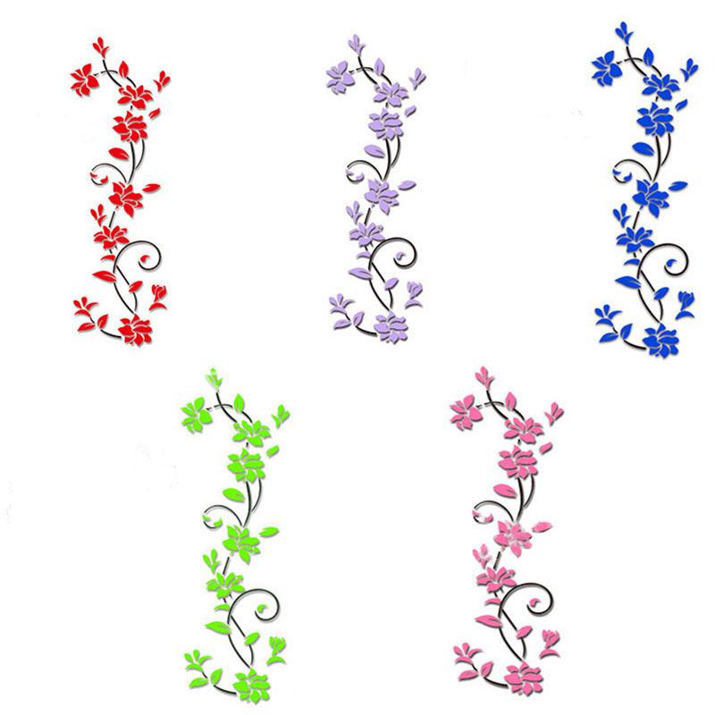 Acrylic Crystal 3D Flower Wall Stickers