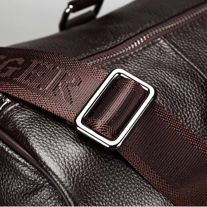 International Traveler Premium Leather Duffle Bag