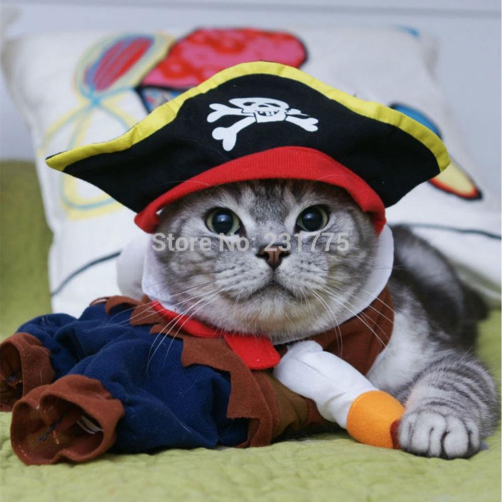 Funny Pirate Suit For Cats Costume