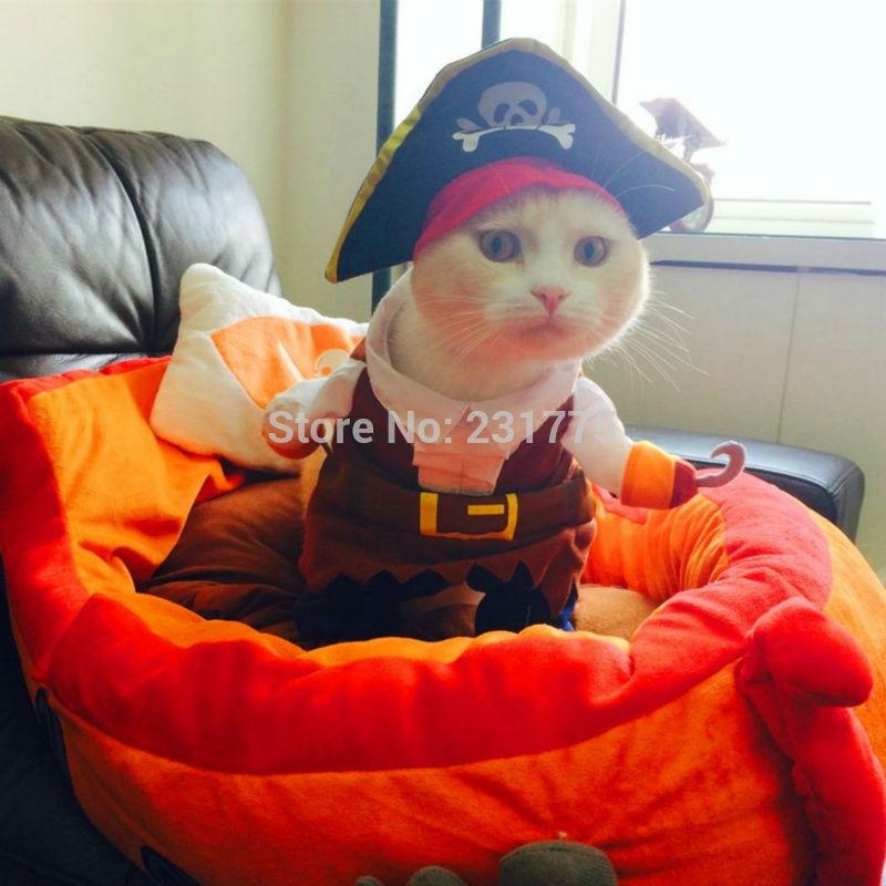 Funny Pirate Suit For Cats Costume