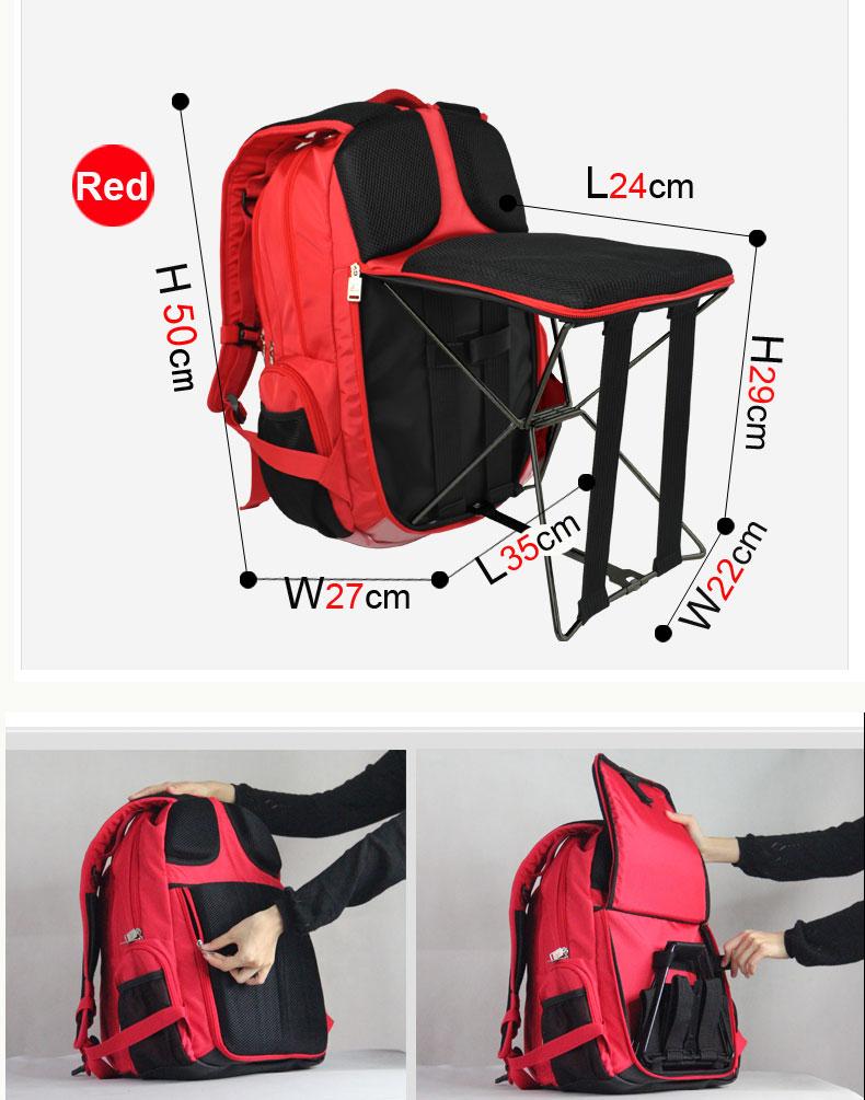Travel Backpack Bag With Foldable Stool Chair