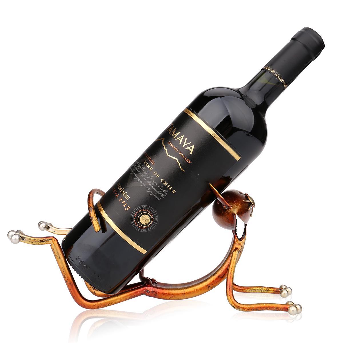 Yoga Cat Metal Wine Holder