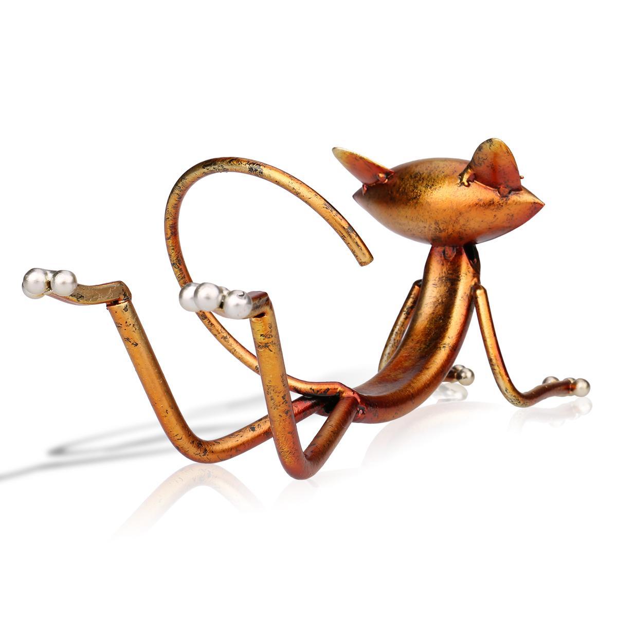 Yoga Cat Metal Wine Holder
