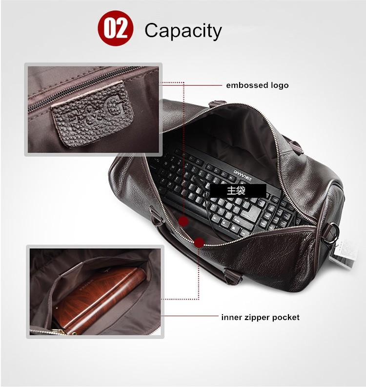 International Traveler Premium Leather Duffle Bag