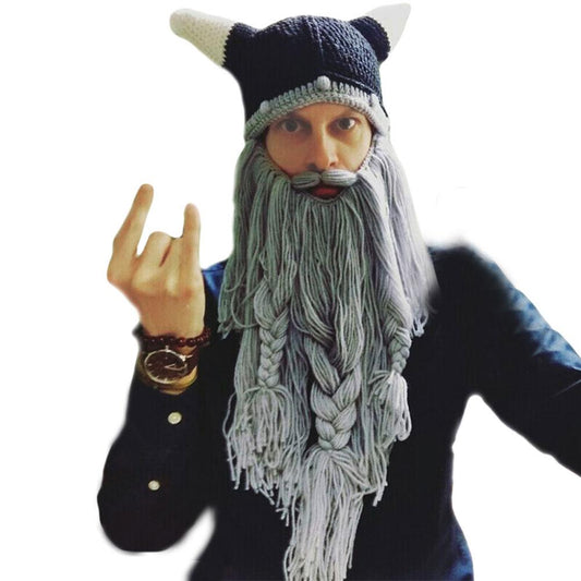 Barbarian Vikings Beard Knitted Beanie