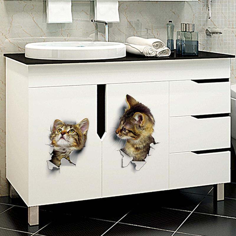 3D Cats Vinyl Wall Stickers