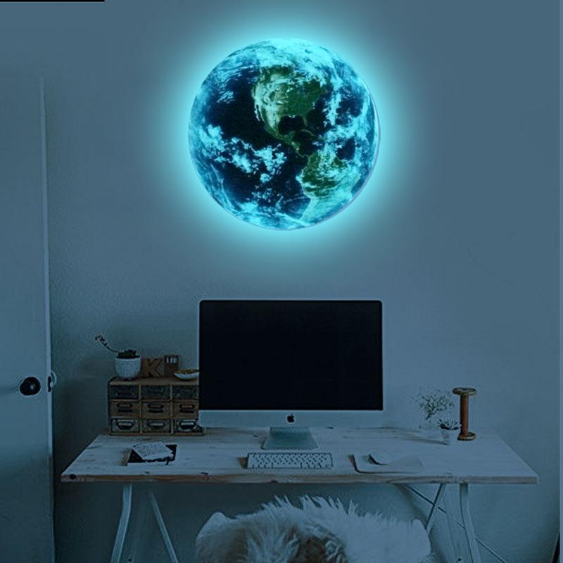 Luminous Blue Earth 3D Wall Stickers