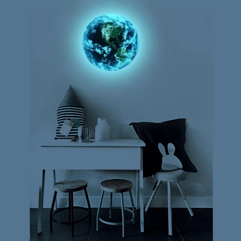 Luminous Blue Earth 3D Wall Stickers