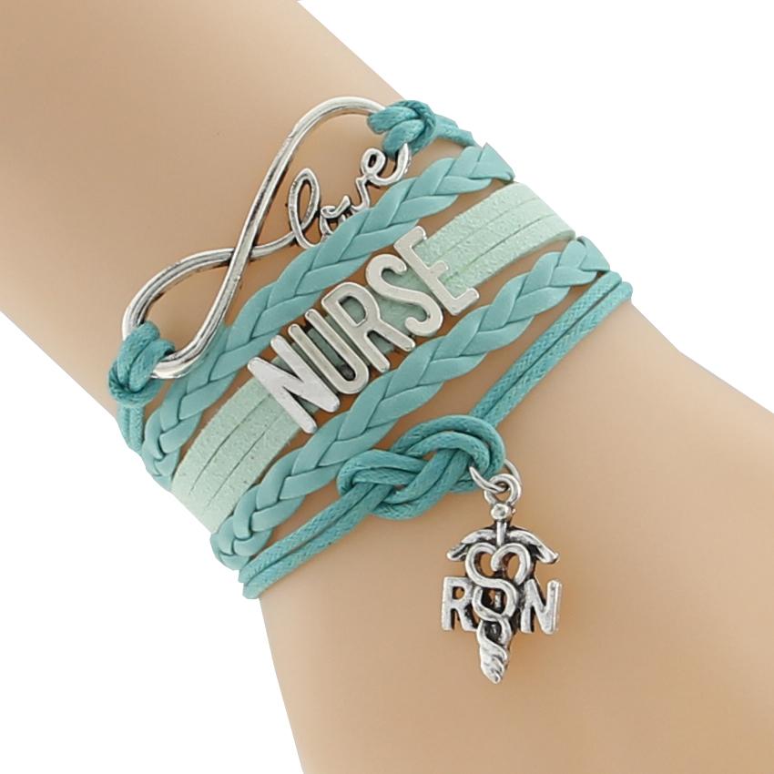 "Nurse" Leather Wrist Bracelet