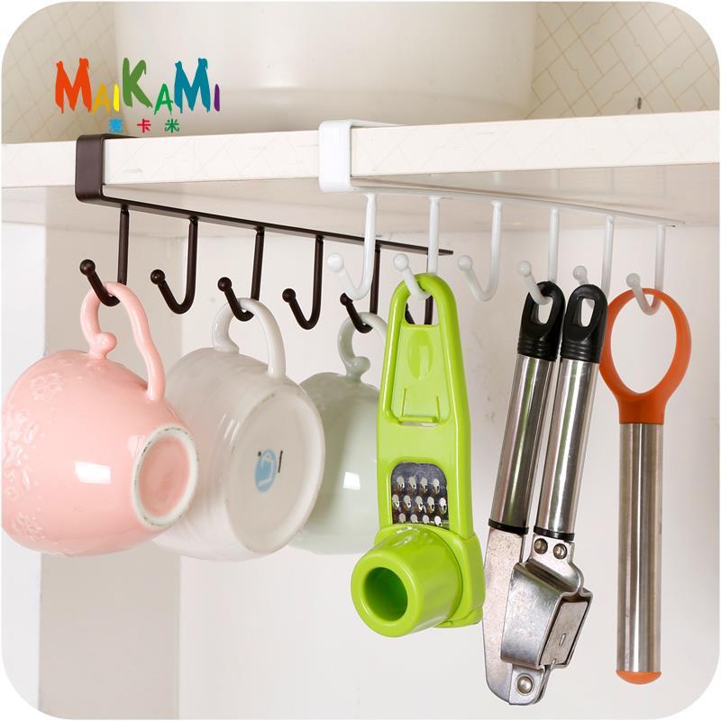 Kitchen Storage Rack Cupboard Hanging Hooks