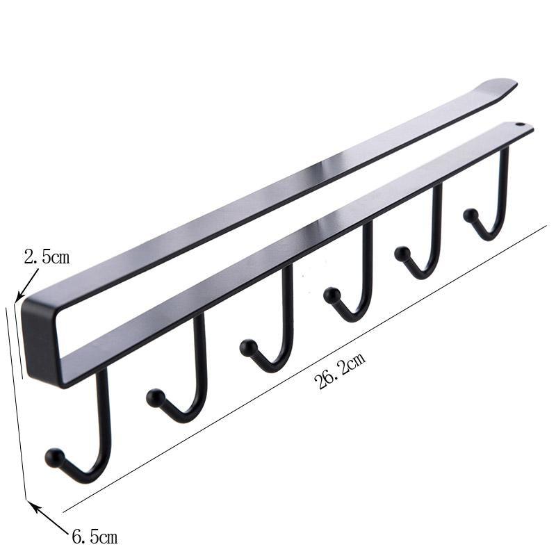 Kitchen Storage Rack Cupboard Hanging Hooks