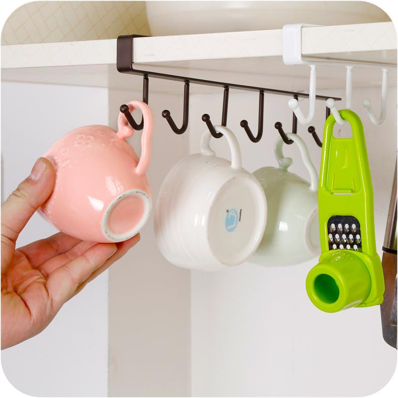 Kitchen Storage Rack Cupboard Hanging Hooks