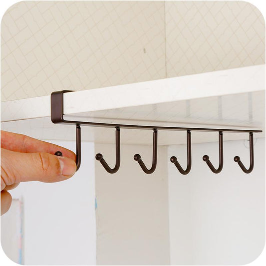Kitchen Storage Rack Cupboard Hanging Hooks