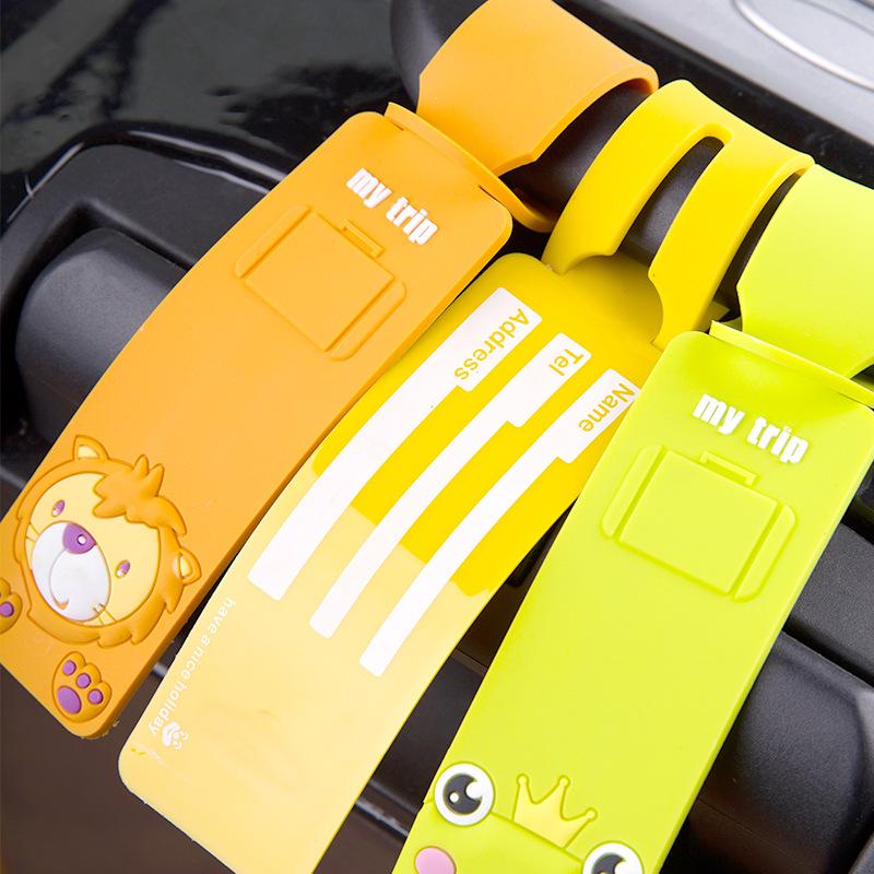 Kids Suitcase Reusable Straps Cartoon Tags