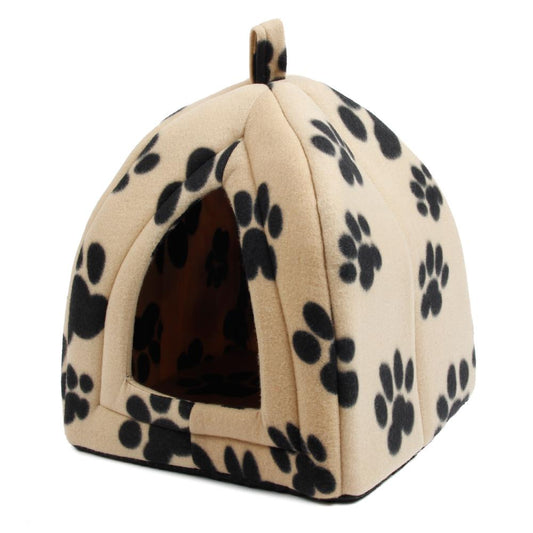 Paw Print Super Soft Fabric Pet Kennels