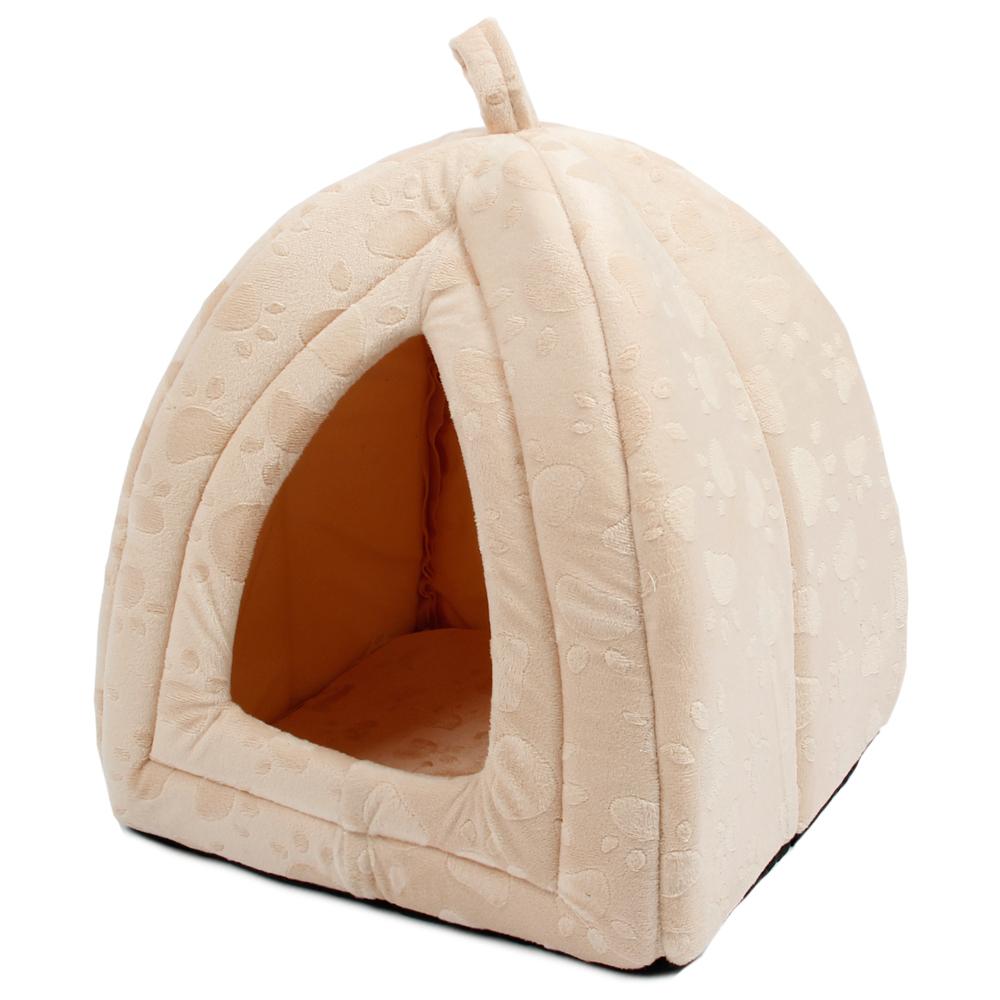 Paw Print Super Soft Fabric Pet Kennels