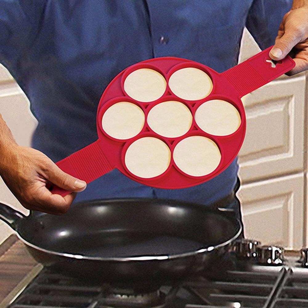 Nonstick 7 Holes Pancake Silicone Egg Ring Maker
