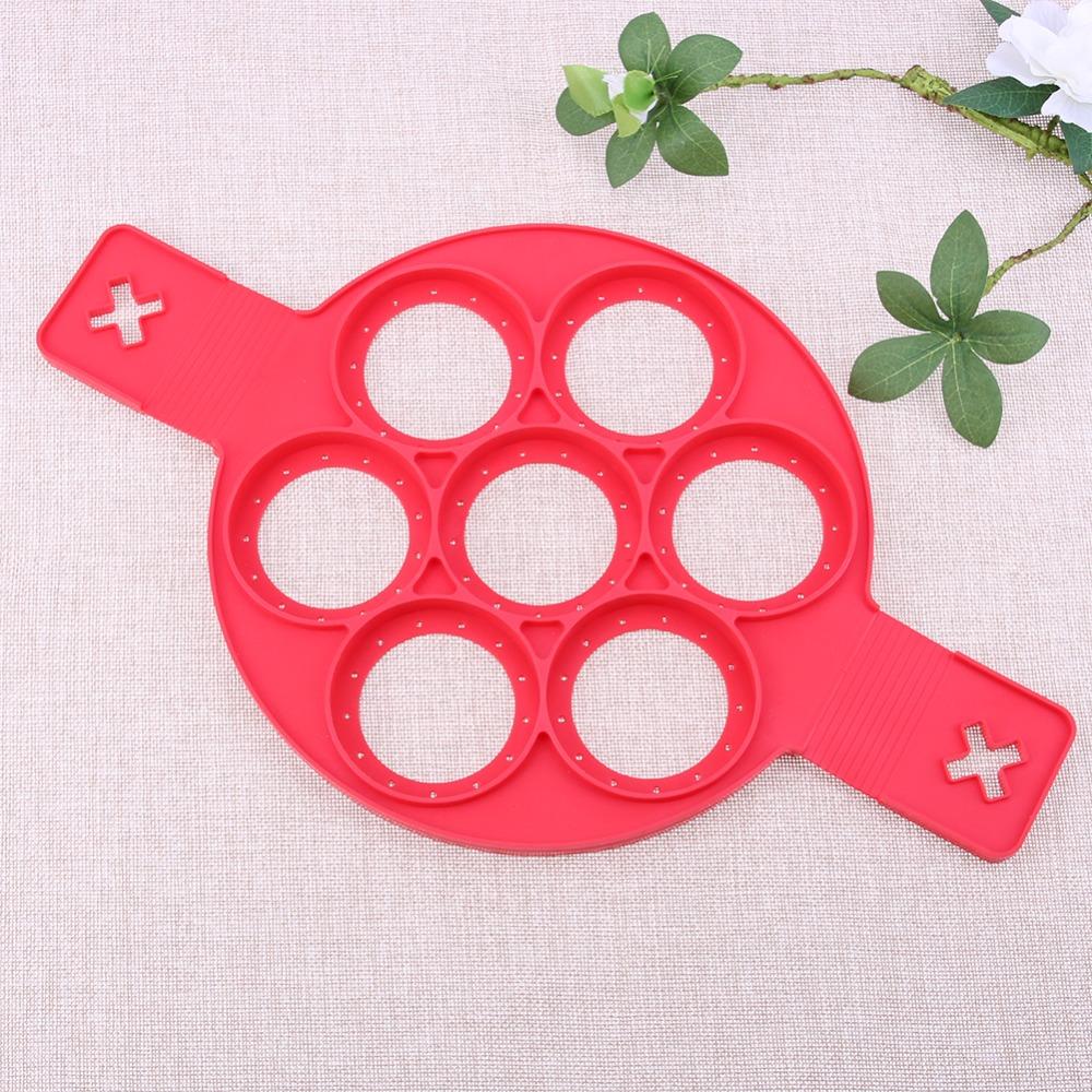 Nonstick 7 Holes Pancake Silicone Egg Ring Maker