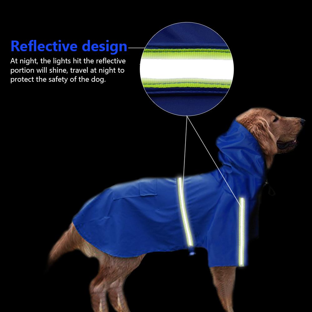 Reflective Waterproof Dogs Raincoat