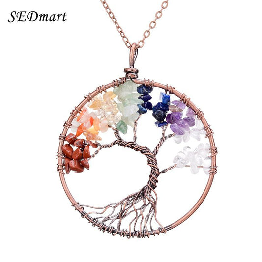 Multi Colored Tree Of Life Necklace