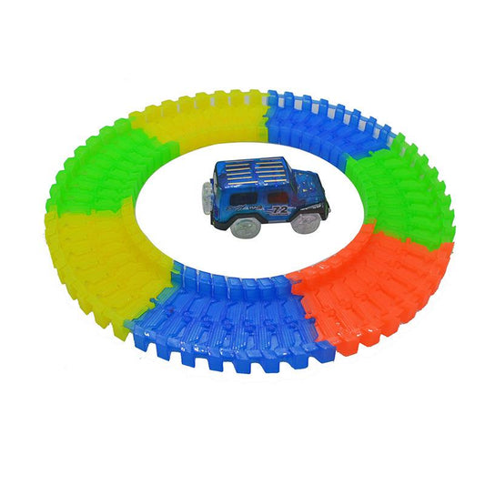 Glowing Bend Flex Car Racing Track Set