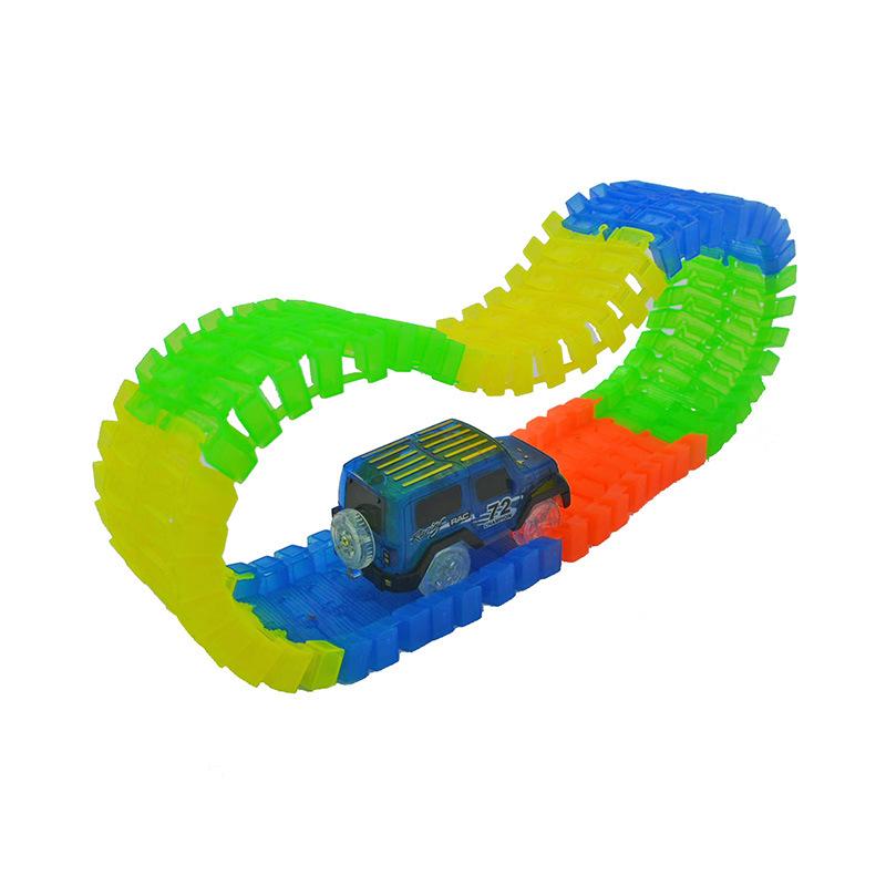 Glowing Bend Flex Car Racing Track Set