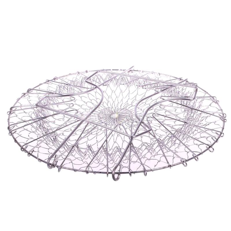 Stainless Steel Fry Chef Basket Foldable Strainer