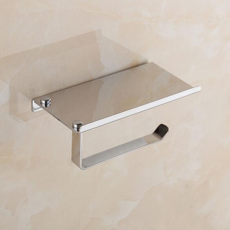 Toilet Paper Holder With Phone/Tablet Shelf