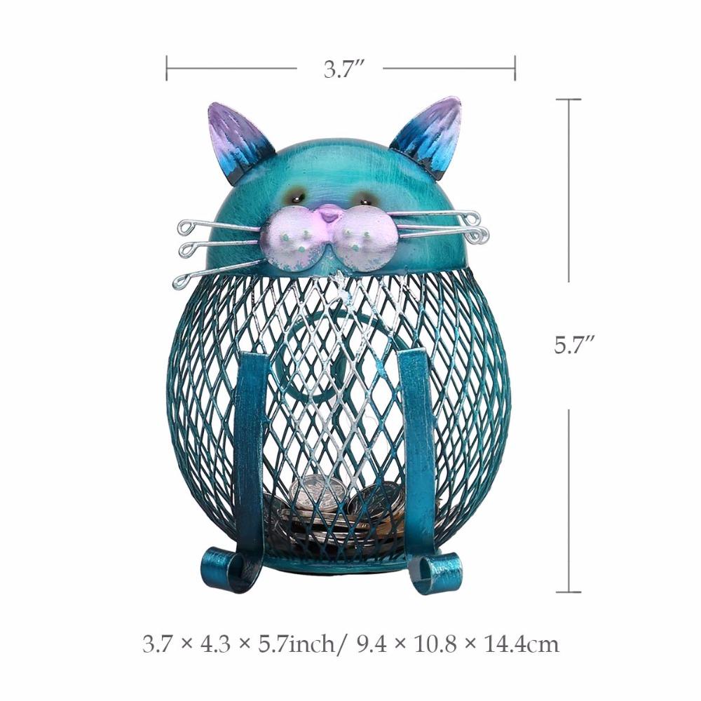 Blue Cat Shaped Piggy Bank