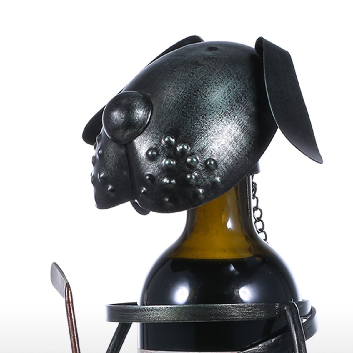 Metal Puppy Wine Holder