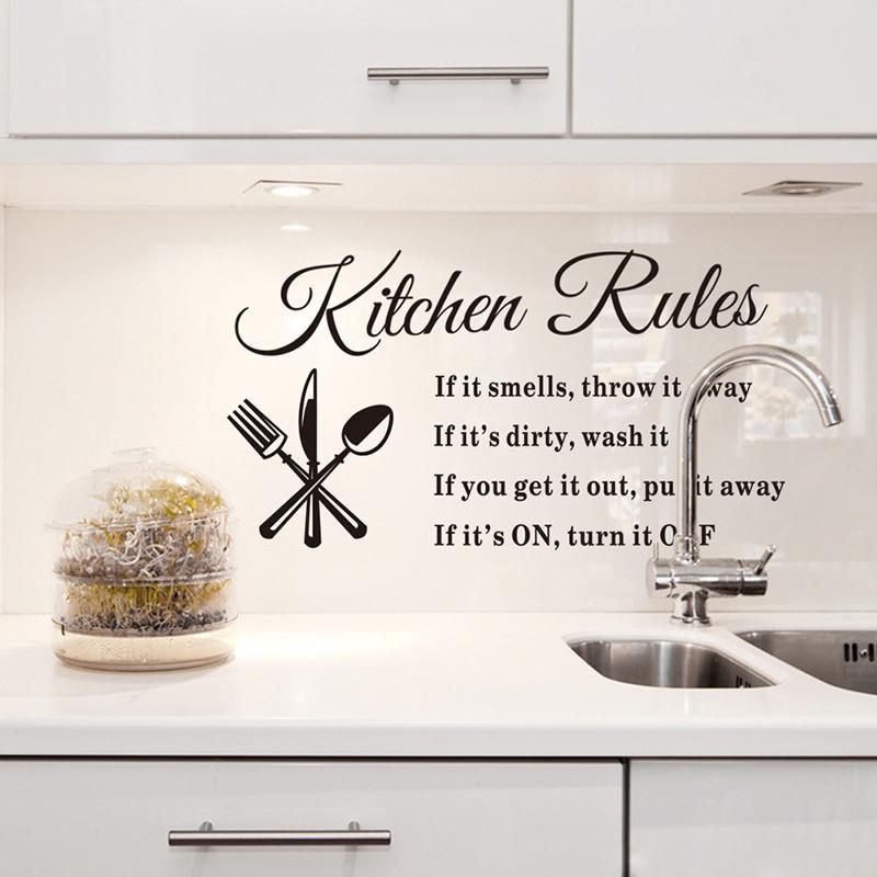 "Kitchen Rules" Vinyl Wall Stickers