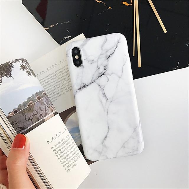 Marble Case For Iphone 8 7 Plus X 6 S Plus Case Fashion Grip Stand Holder Silicone Soft Phone Case For Iphone 7 Back Cover Coque