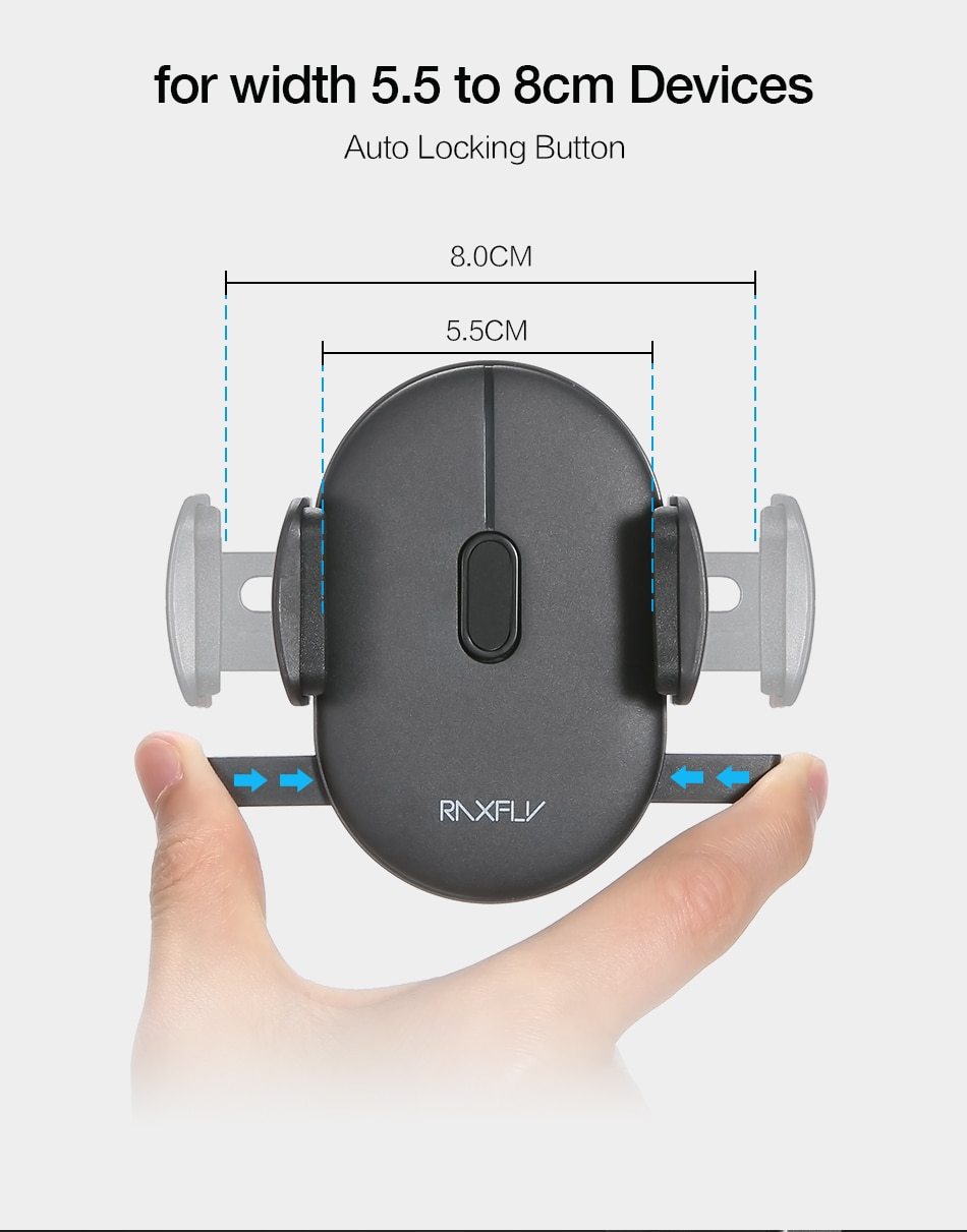 AUTOMATICALLY LOCKING WINDSHIELD PHONE HOLDER, UNIVERSAL FIT