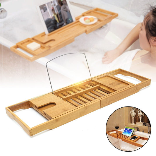 Luxury Bathroom Bamboo Bath Shelf