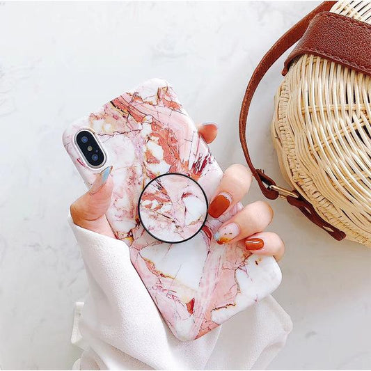 Red Marble Fashion Grip iPhone Case
