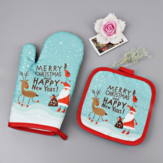 Limited Edition Christmas Baking Glove & Insulation Mat
