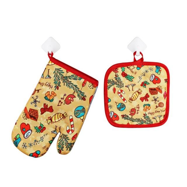 Limited Edition Christmas Baking Glove & Insulation Mat