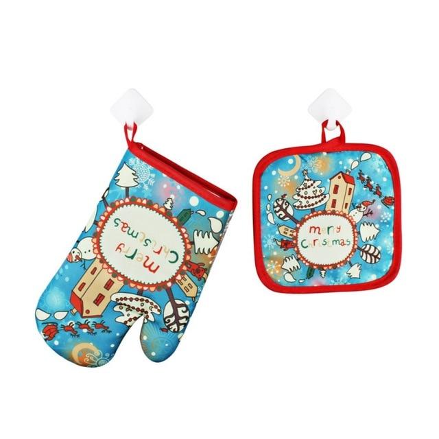 Limited Edition Christmas Baking Glove & Insulation Mat