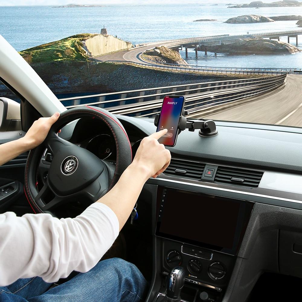 AUTOMATICALLY LOCKING WINDSHIELD PHONE HOLDER, UNIVERSAL FIT